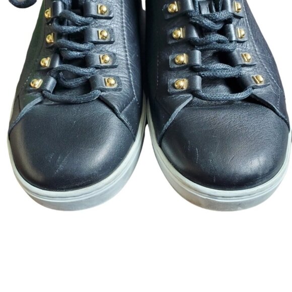 Salvatore Ferragamo Leather Lace Up Sneakers Size 7 - Picture 11 of 14